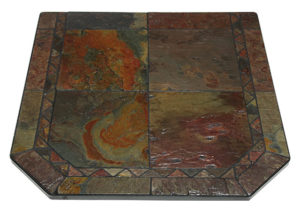 Hearth Pad with Venetian Inlay Asian Slate Sections